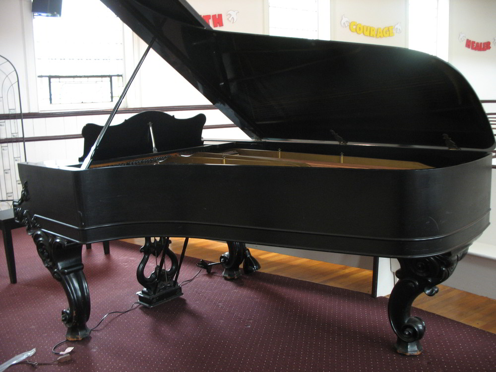 Black grand piano